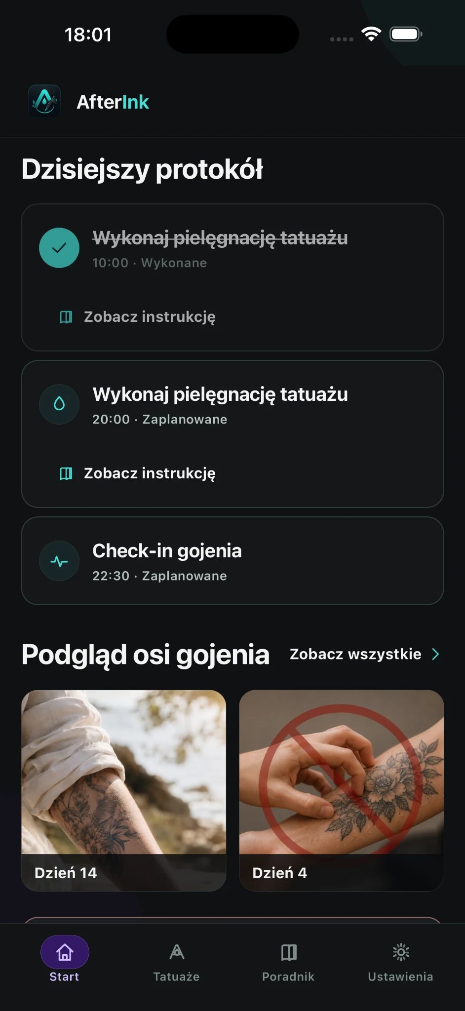 AfterInk daily routine